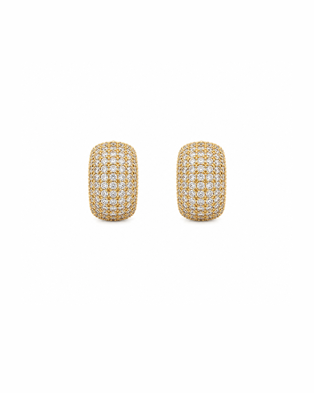 Golden diamond thick hoops