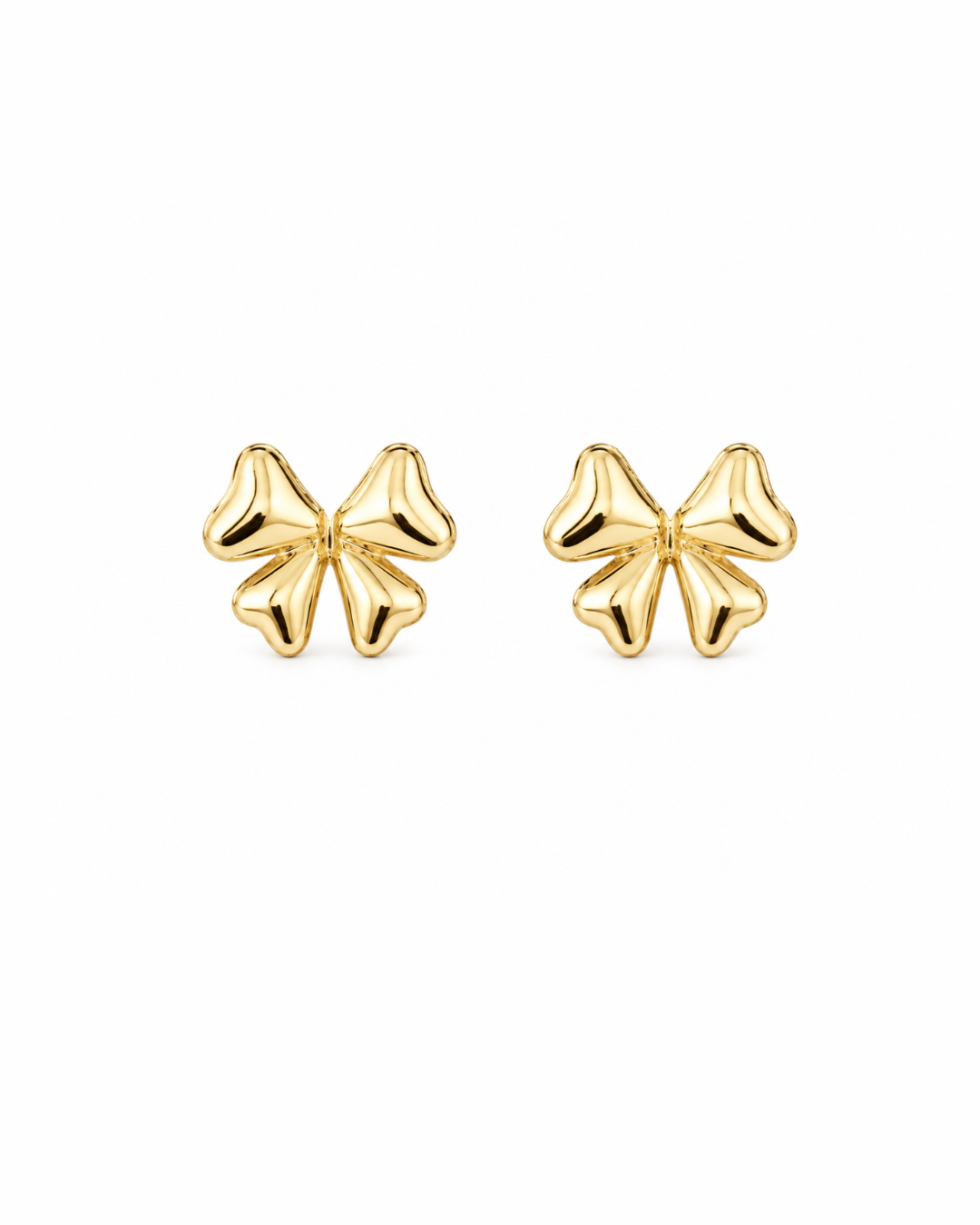 Golden bow studs