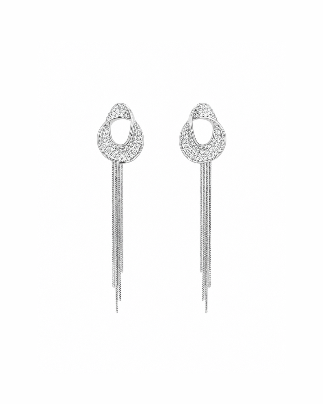 Silver multichain danglers