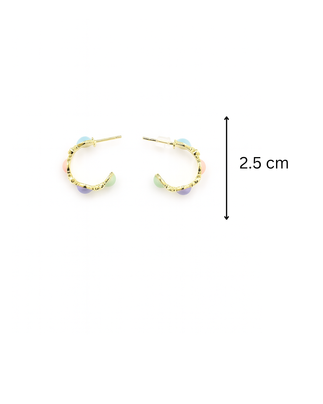 Multi colour golden hoops