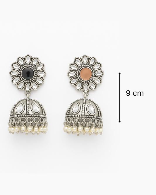Jhumka with mirror