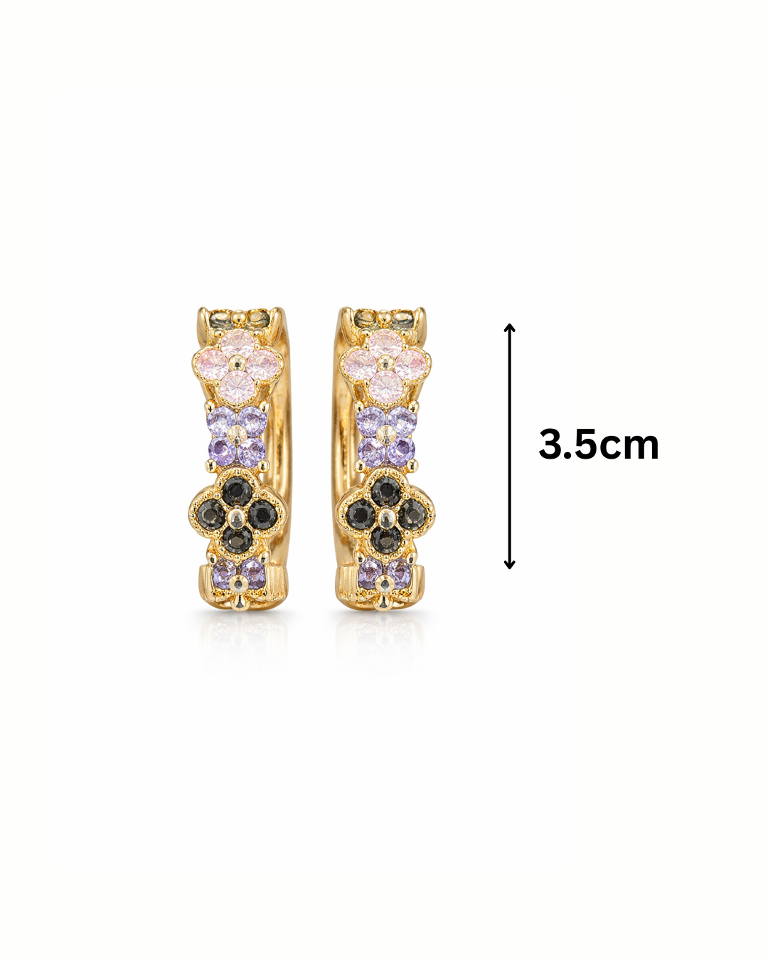 Multi colour flower hoops