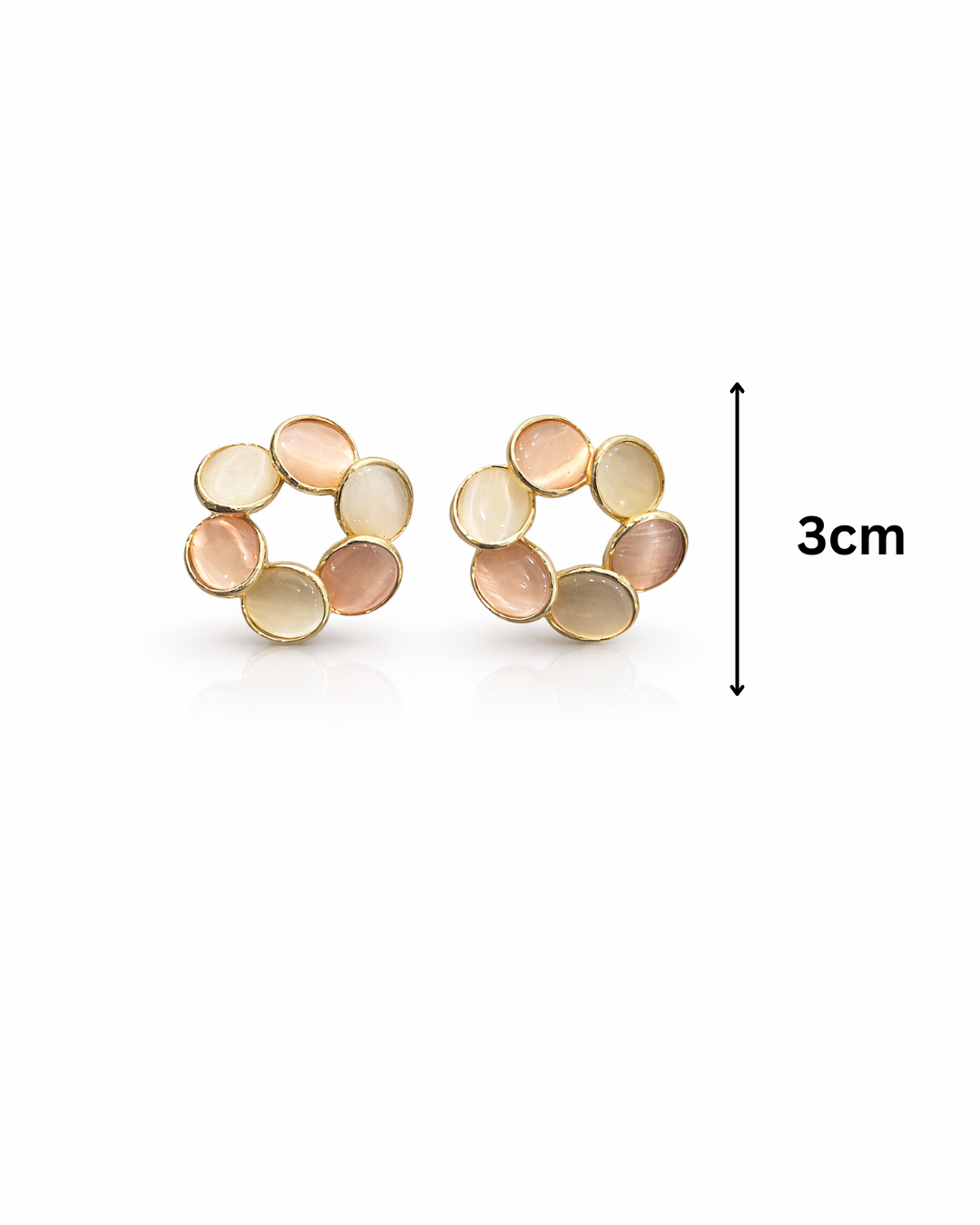 Stone hoops with shades of beige