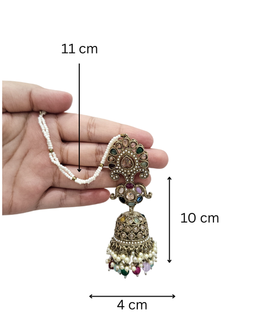 Bahubali sahara earrings in multi colour