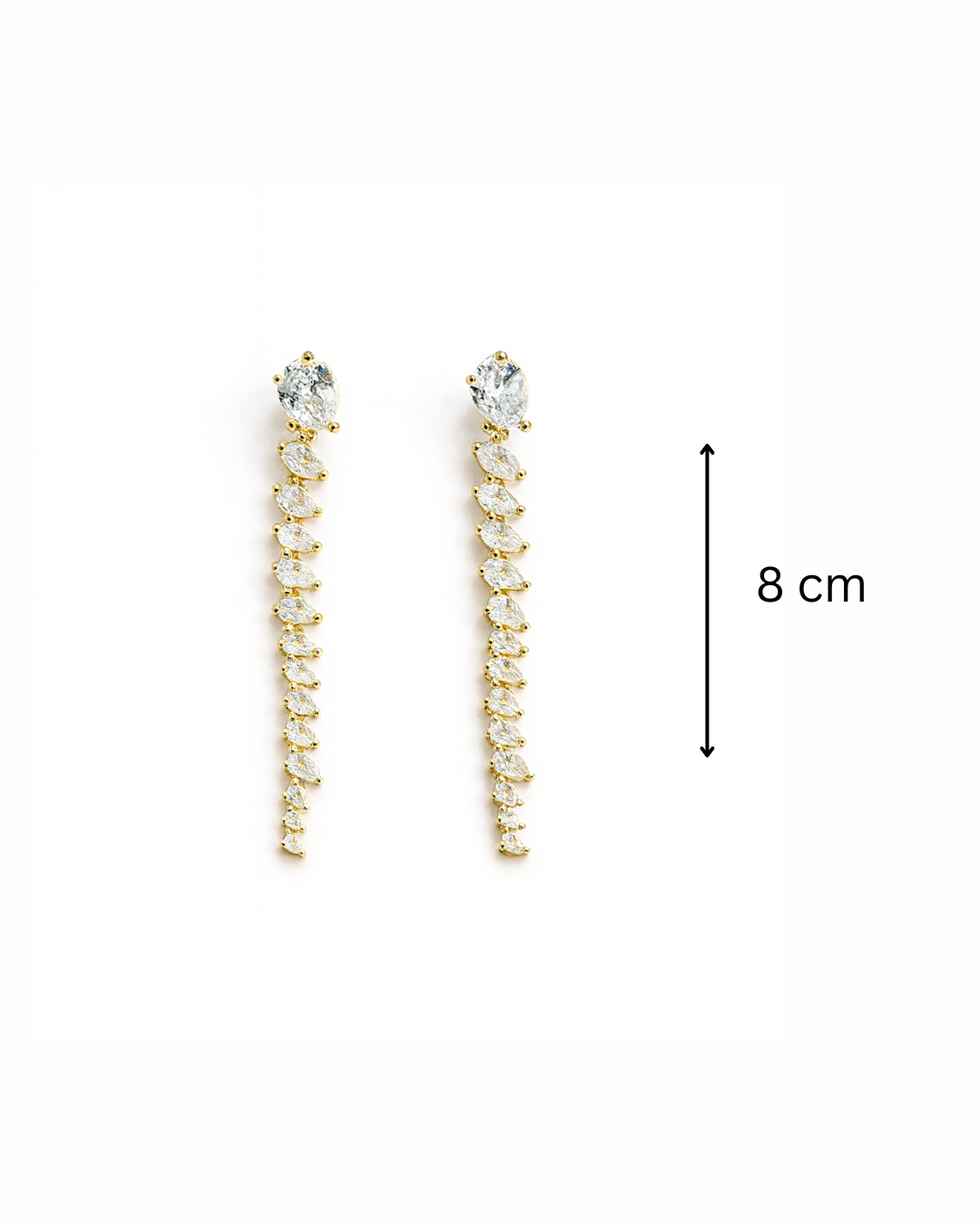 Multi stone gold danglers - Anti tarnish