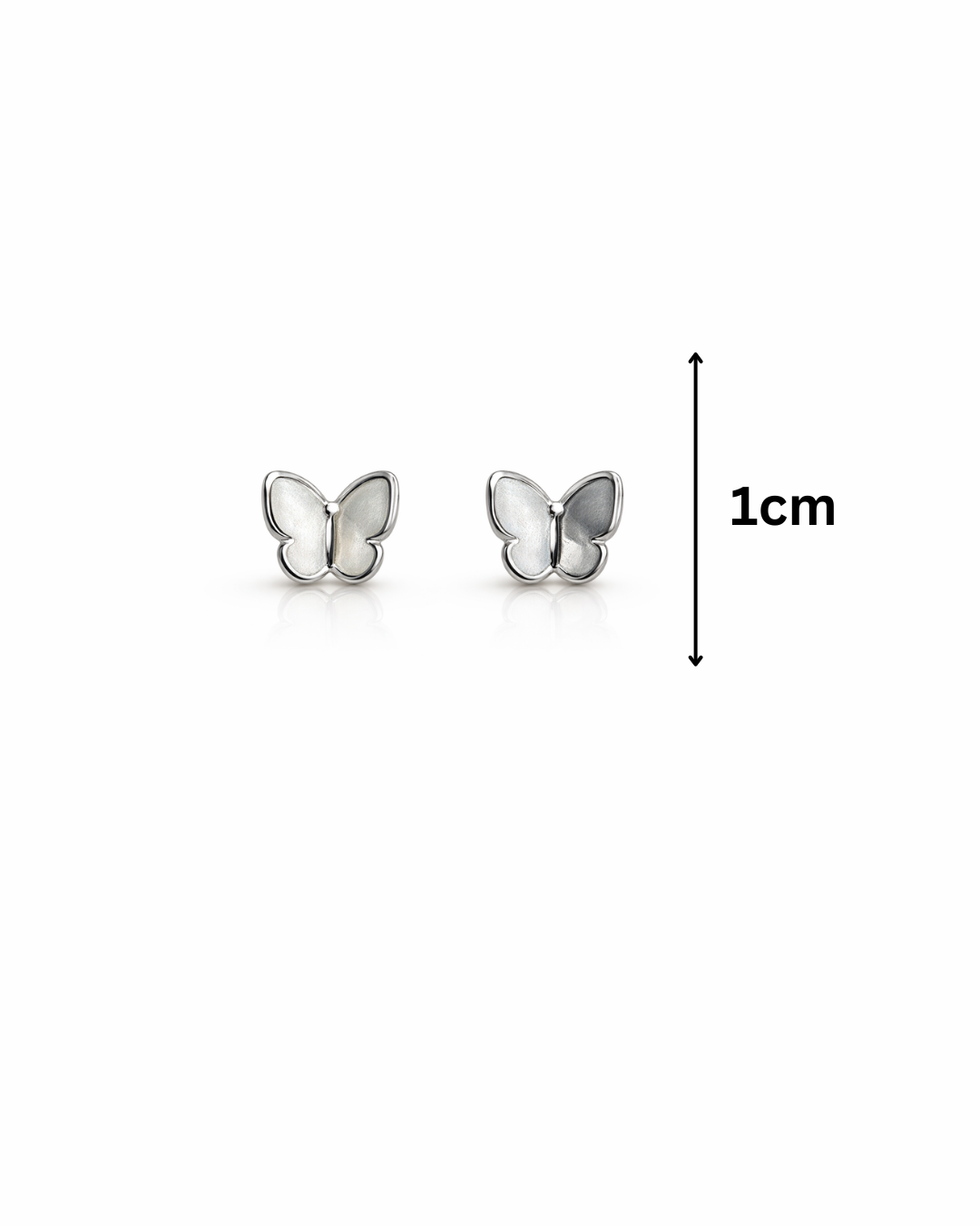 Silver butterfly studs