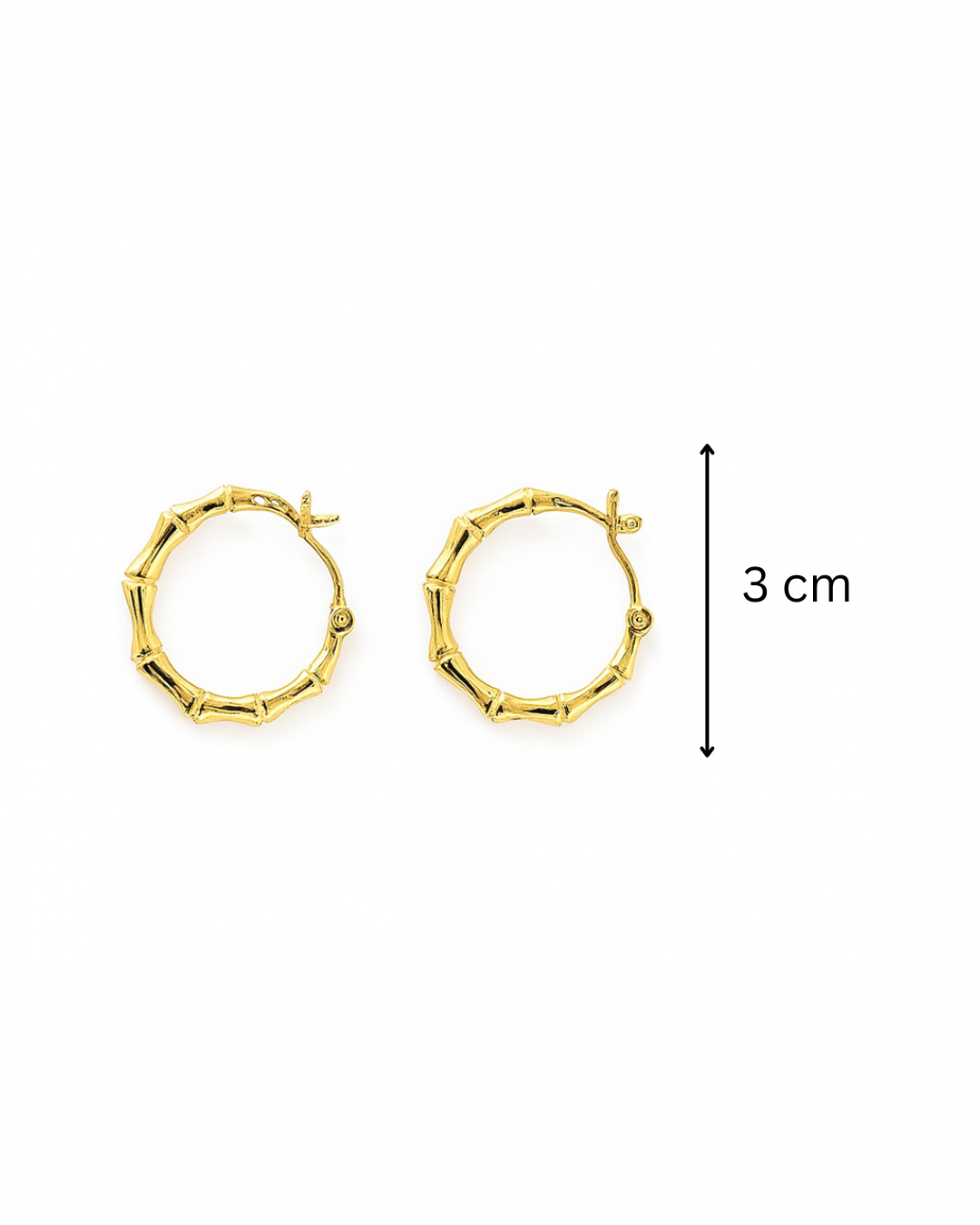 Round golden hoops - Anti tarnish