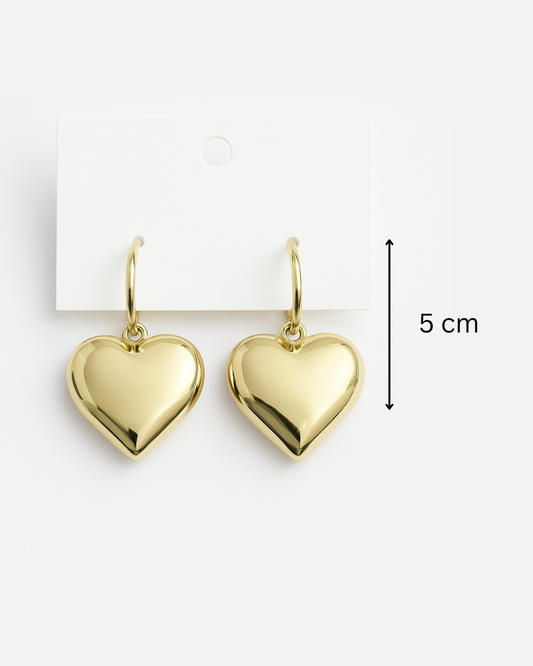 Heart earrings - Anti tarnish