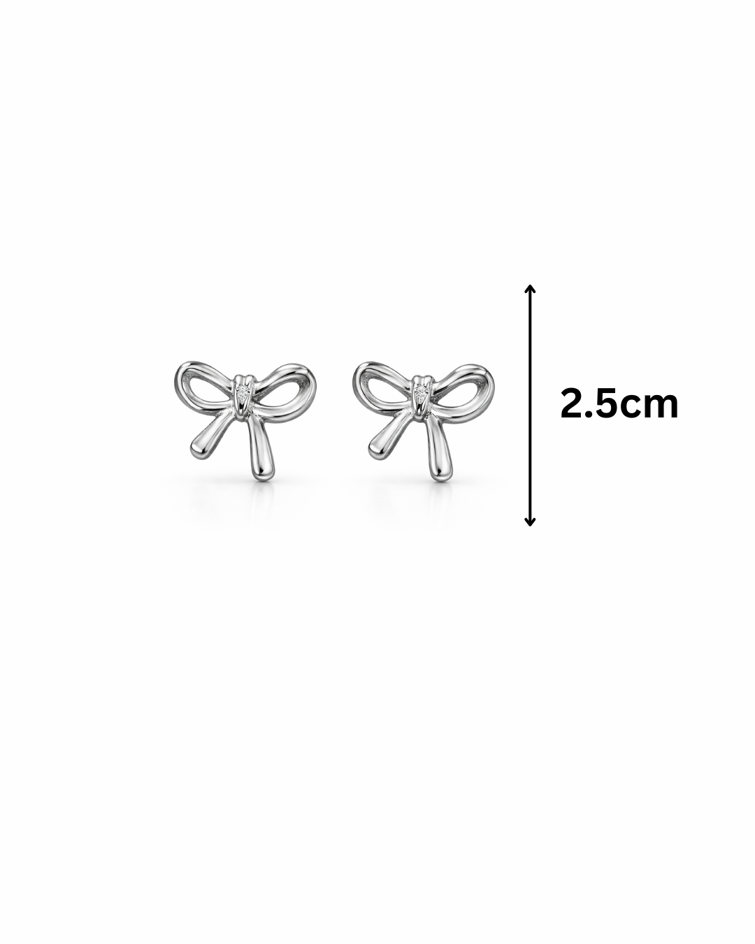 Silver bow studs