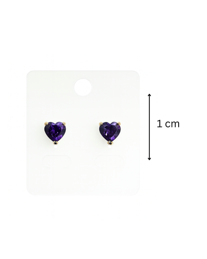 Purple heart studs