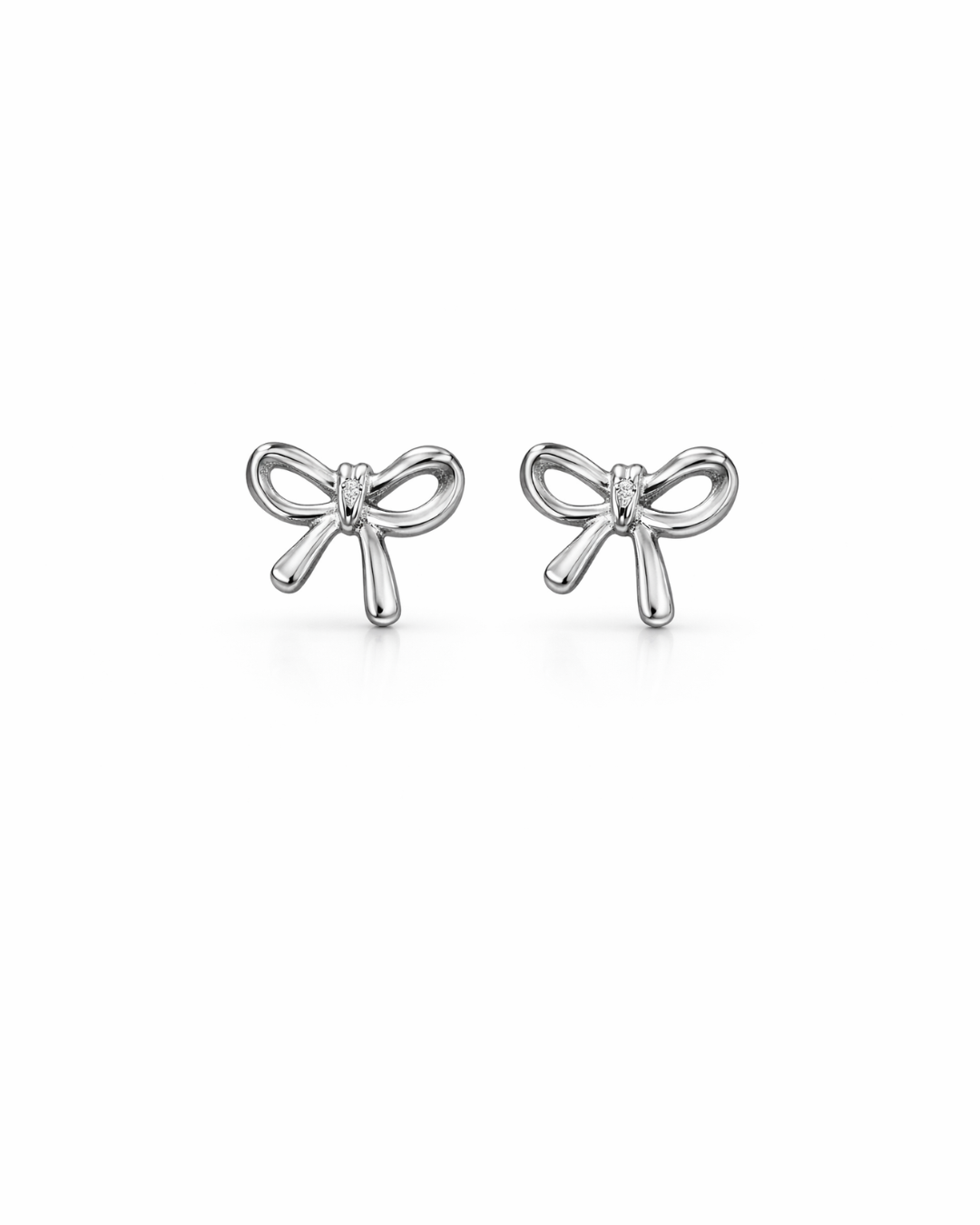 Silver bow studs