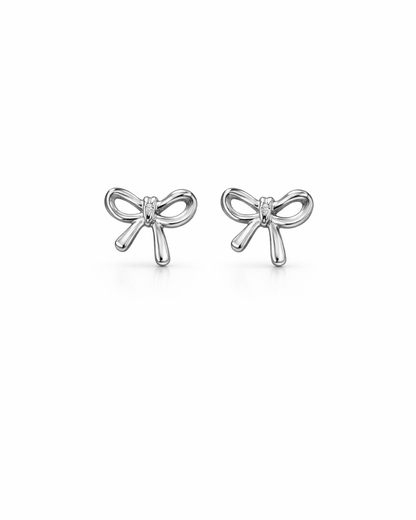 Silver bow studs