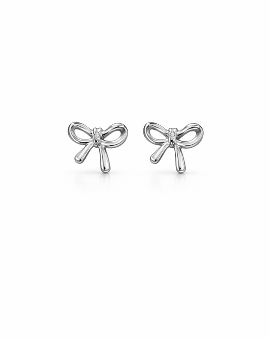 Silver bow studs