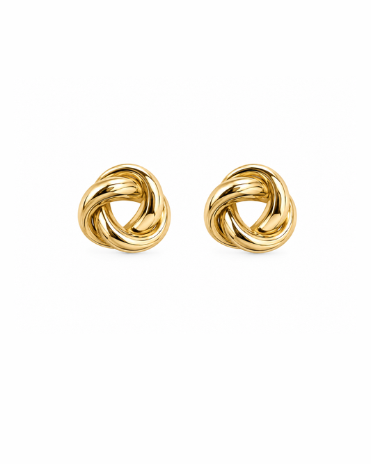 Golden knot studs