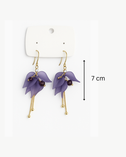 Purple leaf danglers - Anti tarnish