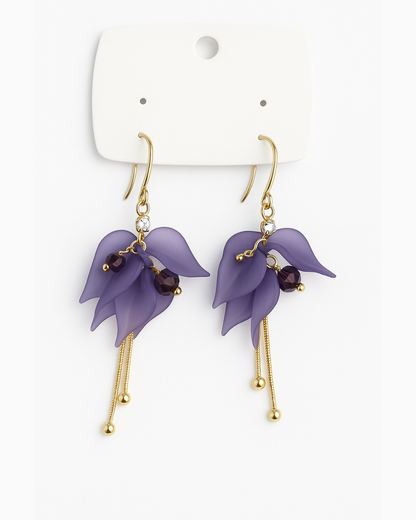 Purple leaf danglers - Anti tarnish