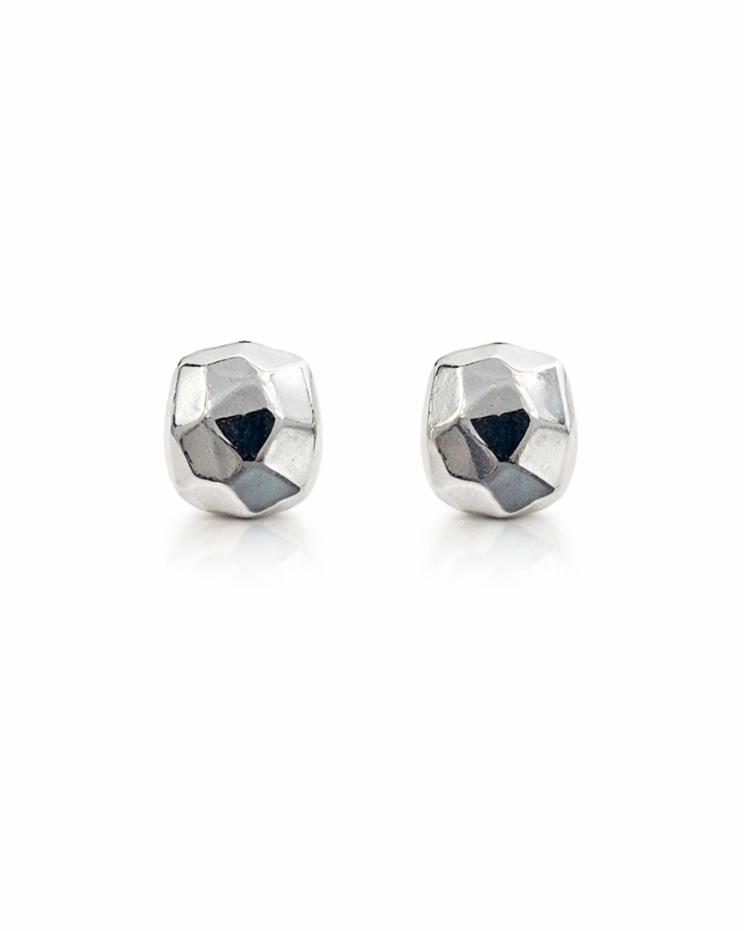 Silver geometric studs