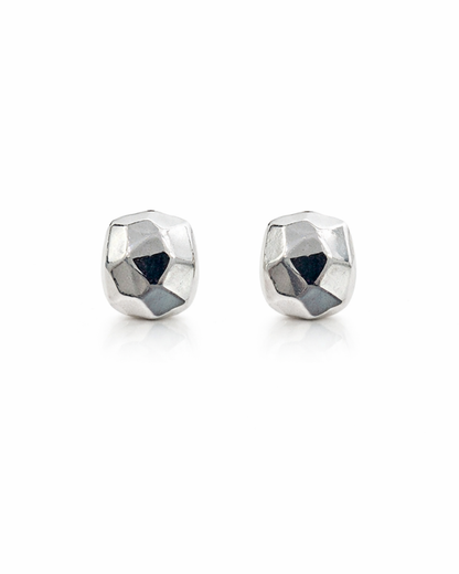 Silver geometric studs