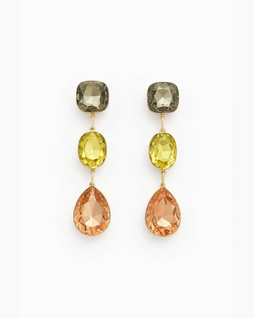 Multicolour stone danglers - Anti tarnish