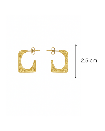 Square hoops - Anti tarnish