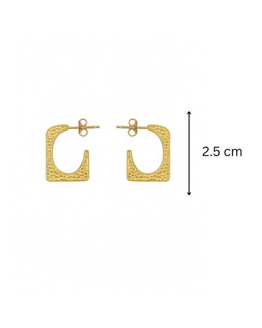 Square hoops - Anti tarnish