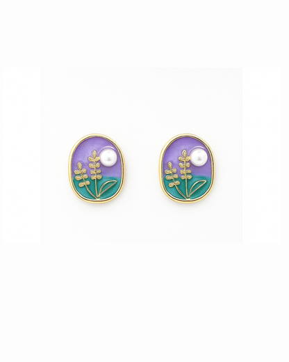 Purple garden studs