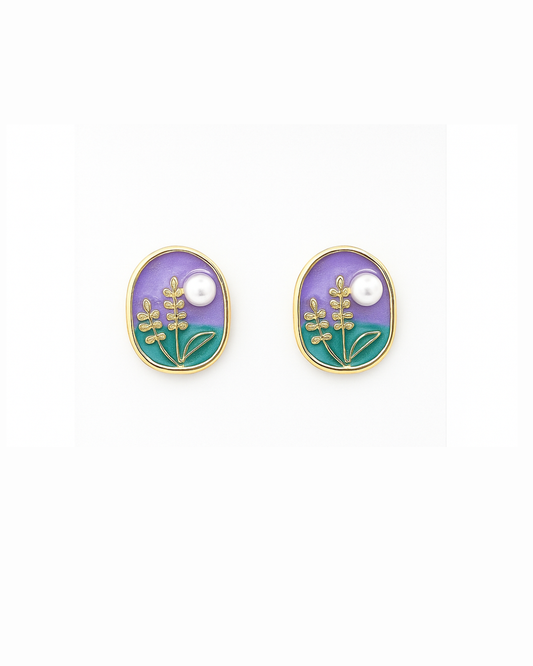 Purple garden studs