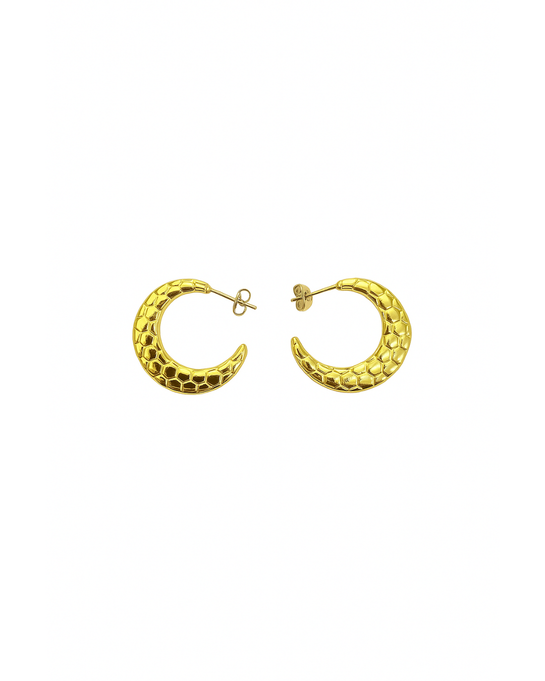Golden scales hoops - Anti tarnish