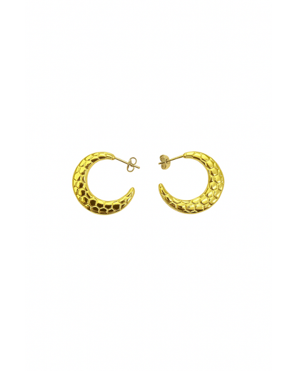 Golden scales hoops - Anti tarnish
