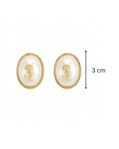 YSL pearl studs - Anti tarnish