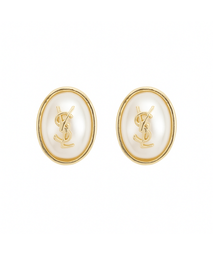 YSL pearl studs - Anti tarnish