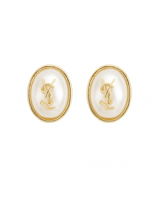 YSL pearl studs - Anti tarnish