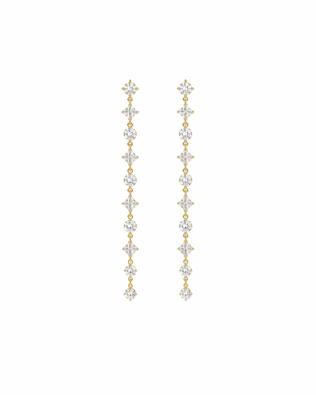 Long double diamond danglers