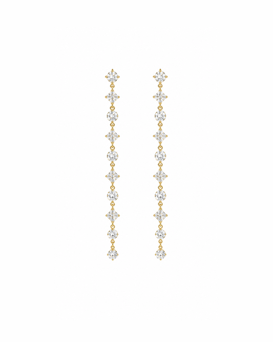 Long double diamond danglers