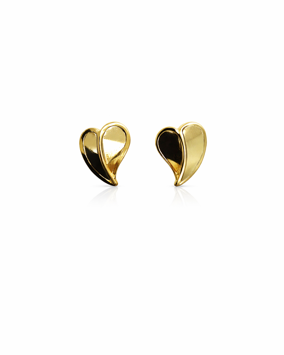 Golden metallic leaf studs