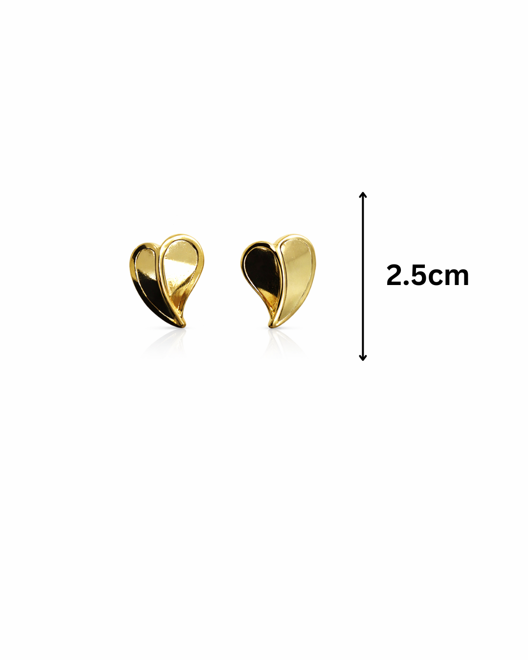 Golden metallic leaf studs