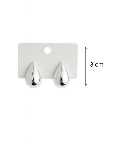 Silver drop earrings