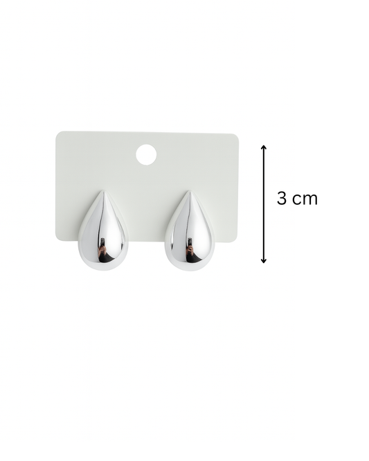 Silver drop earrings