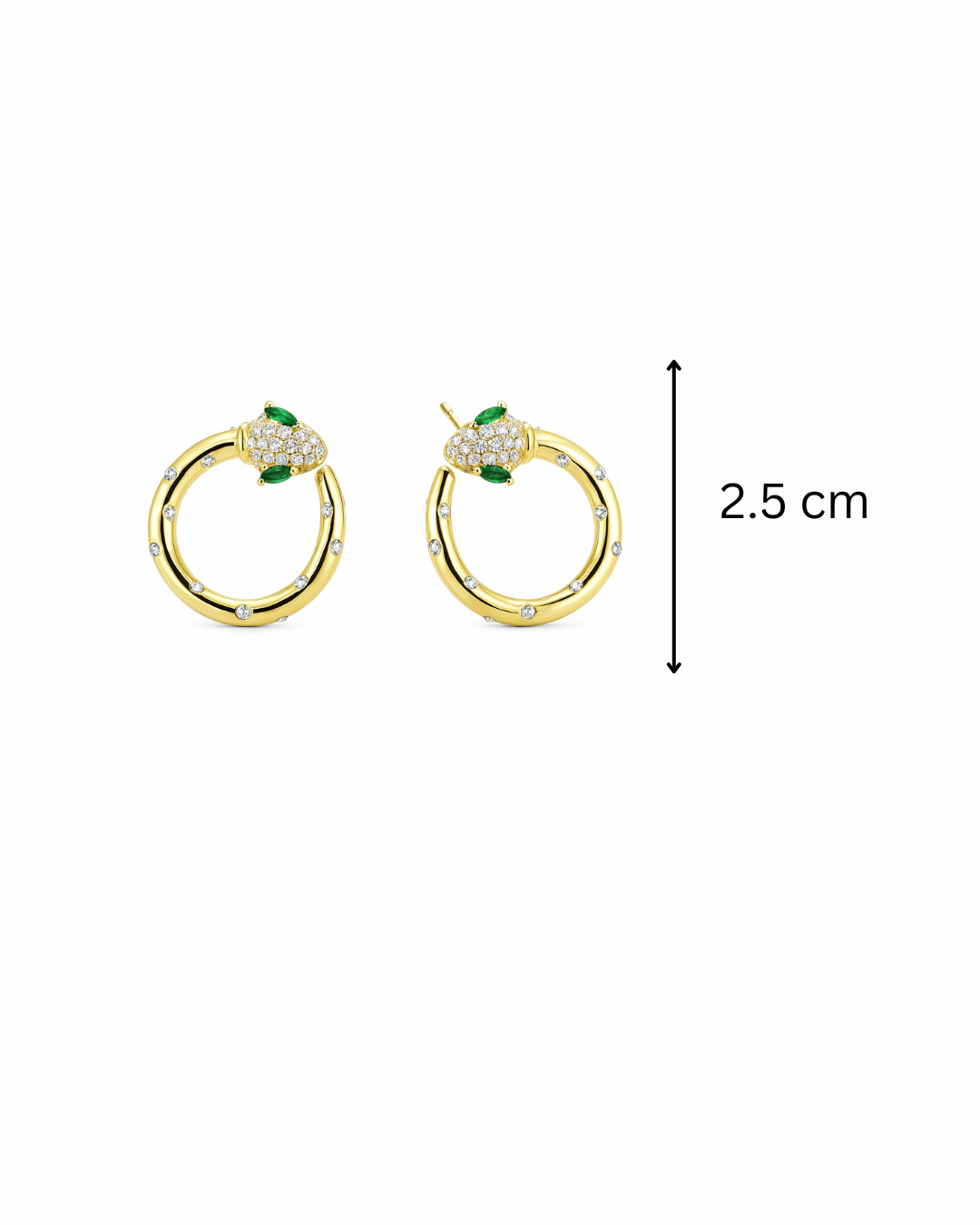 Snake hoop earrings