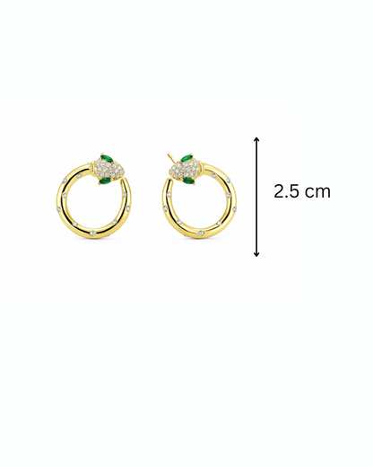 Snake hoop earrings