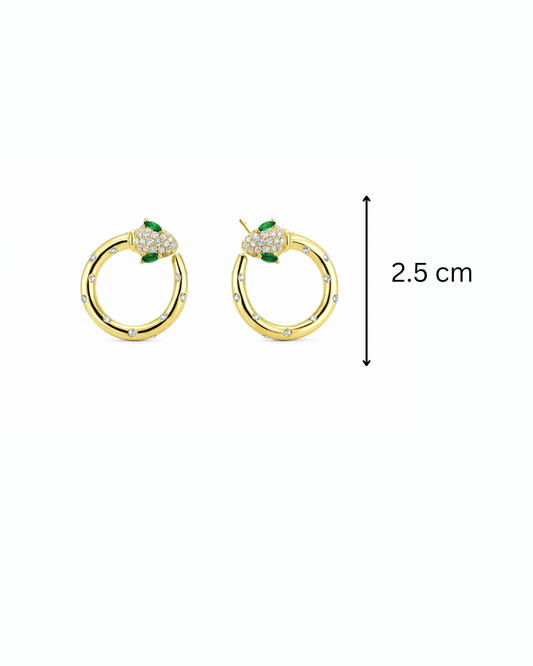 Snake hoop earrings