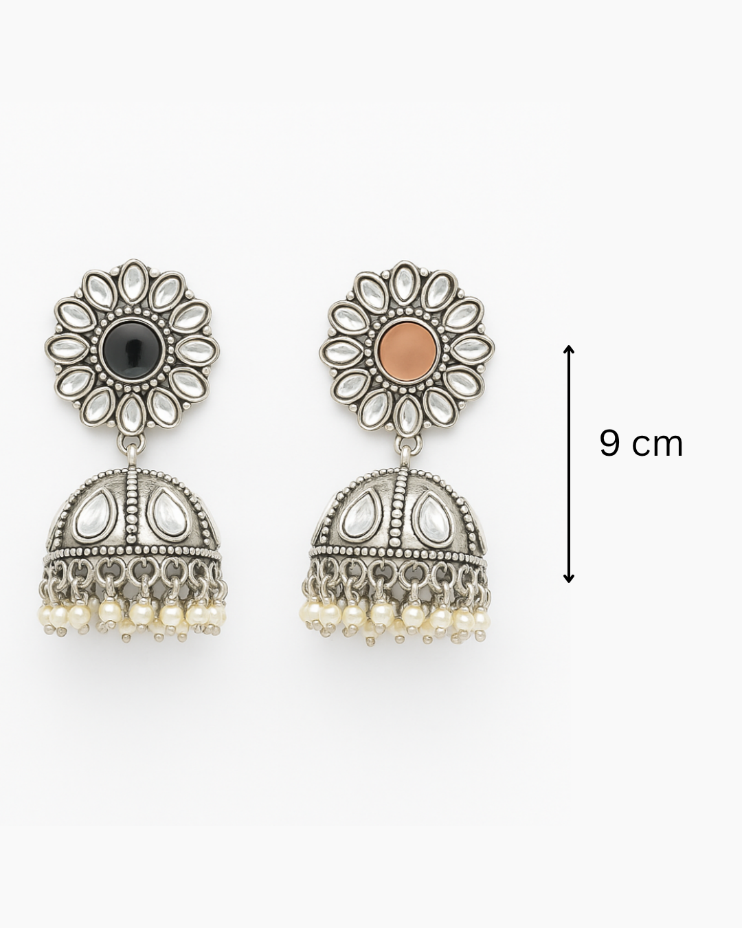 Jhumka with mirror
