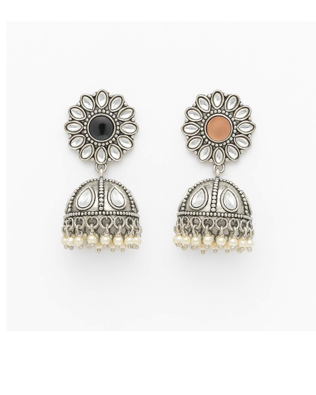 Jhumka with mirror