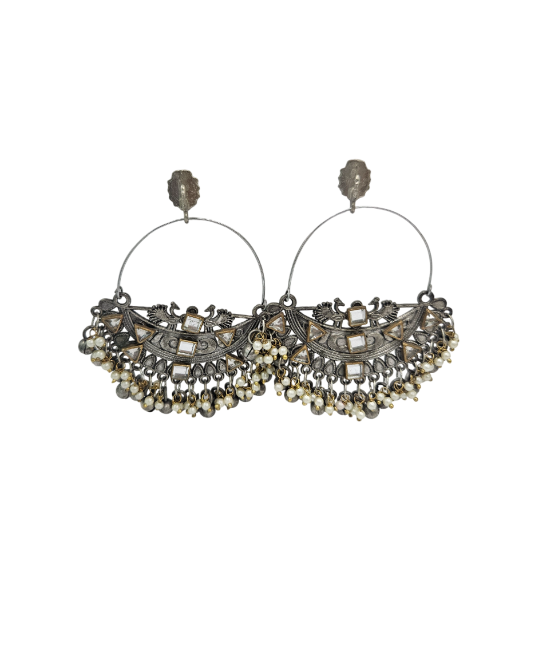 Oxidised chandbali