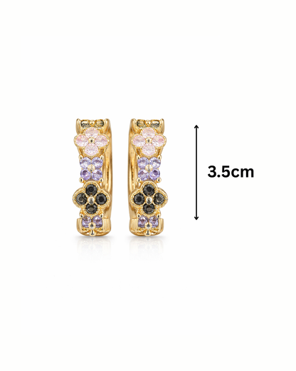 Multi colour flower hoops