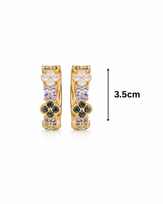 Multi colour flower hoops