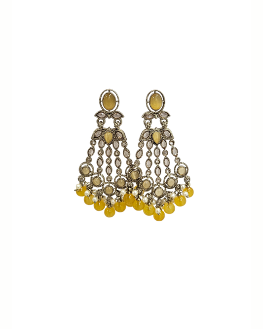 Yellow stone chandbali