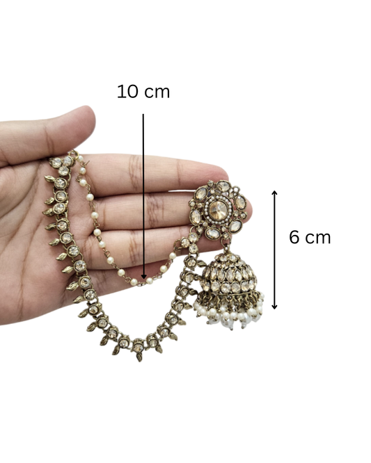 Sahara earrings with two layers - Champagne colour
