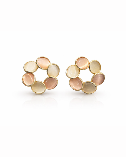 Stone hoops with shades of beige
