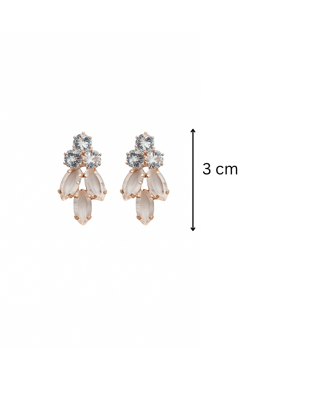 Petal studs in pink stone